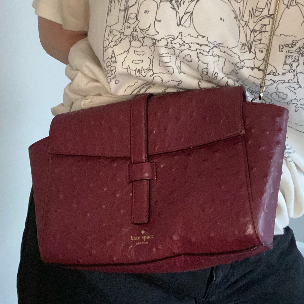 Kate Spade ostrich crossbody bag